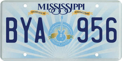 MS license plate BYA956