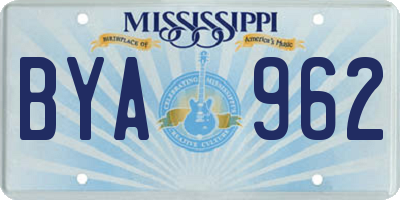 MS license plate BYA962