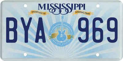 MS license plate BYA969