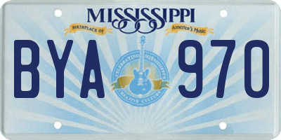 MS license plate BYA970
