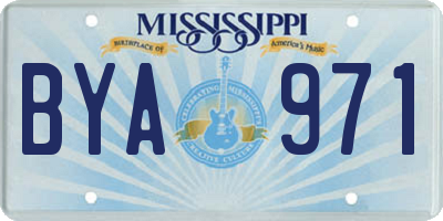 MS license plate BYA971