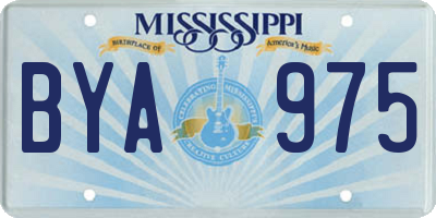 MS license plate BYA975