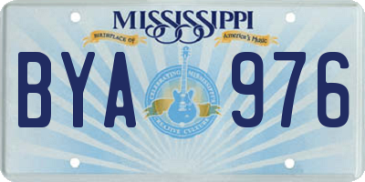 MS license plate BYA976