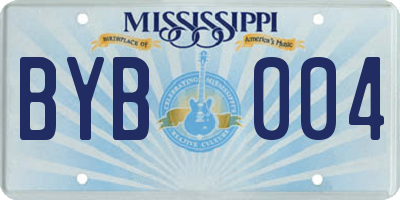 MS license plate BYB004