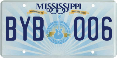 MS license plate BYB006