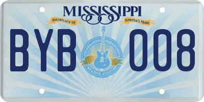 MS license plate BYB008