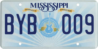 MS license plate BYB009