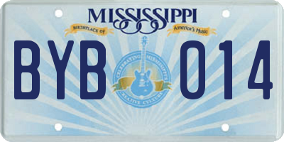 MS license plate BYB014