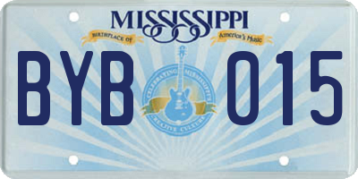 MS license plate BYB015