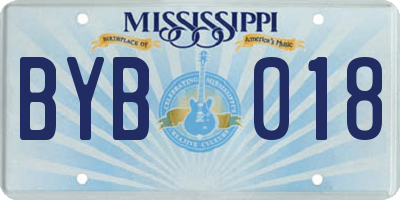 MS license plate BYB018
