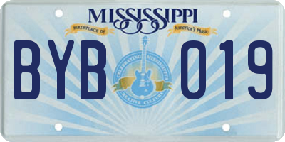 MS license plate BYB019