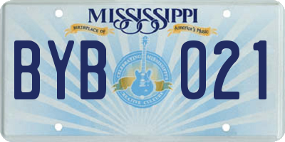 MS license plate BYB021