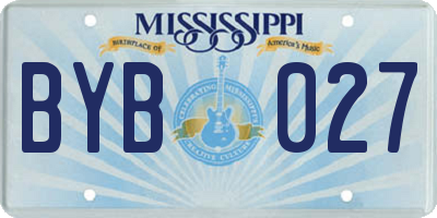 MS license plate BYB027