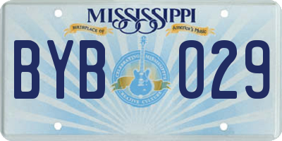 MS license plate BYB029