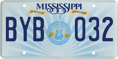 MS license plate BYB032