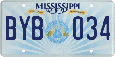 MS license plate BYB034