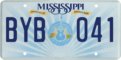MS license plate BYB041