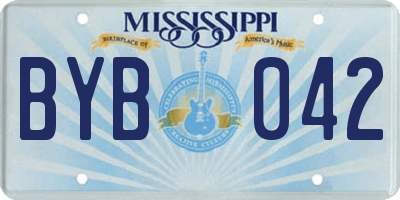 MS license plate BYB042