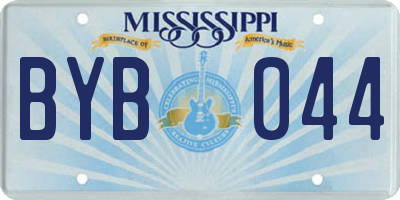 MS license plate BYB044