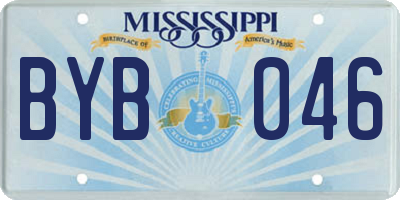 MS license plate BYB046