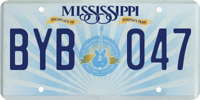 MS license plate BYB047