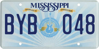 MS license plate BYB048