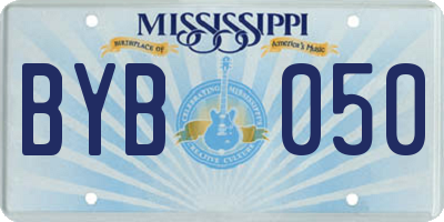 MS license plate BYB050