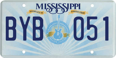 MS license plate BYB051