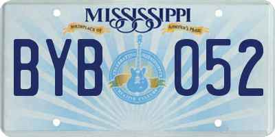 MS license plate BYB052