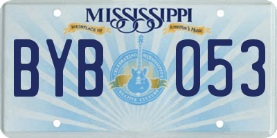 MS license plate BYB053