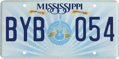 MS license plate BYB054