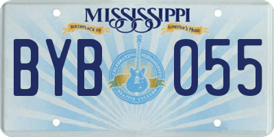 MS license plate BYB055