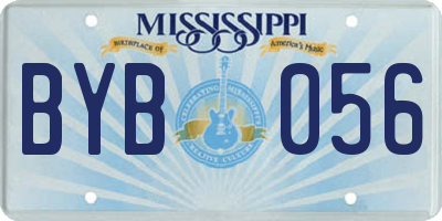 MS license plate BYB056