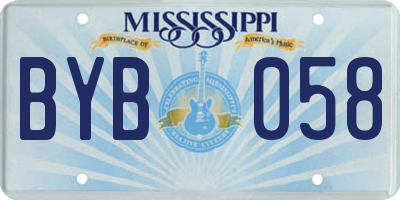 MS license plate BYB058