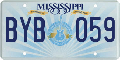 MS license plate BYB059