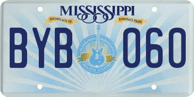 MS license plate BYB060