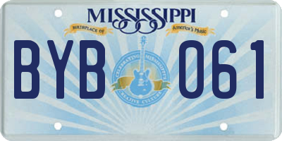 MS license plate BYB061