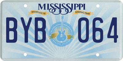 MS license plate BYB064