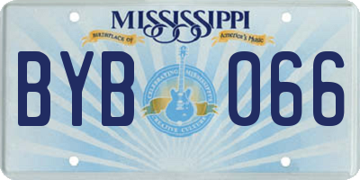 MS license plate BYB066