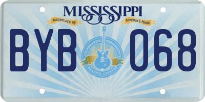 MS license plate BYB068