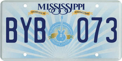 MS license plate BYB073