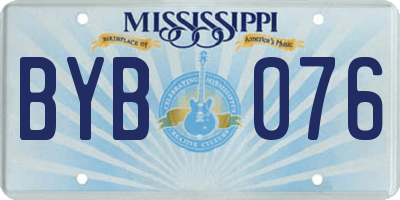 MS license plate BYB076