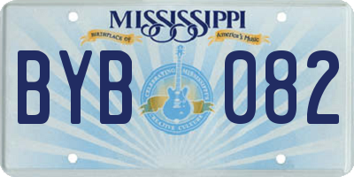 MS license plate BYB082