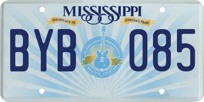 MS license plate BYB085