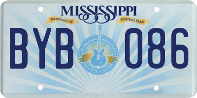MS license plate BYB086