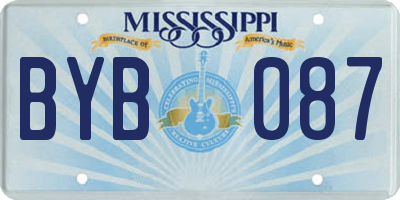 MS license plate BYB087