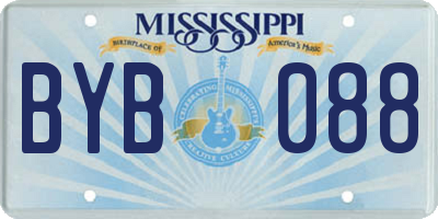 MS license plate BYB088
