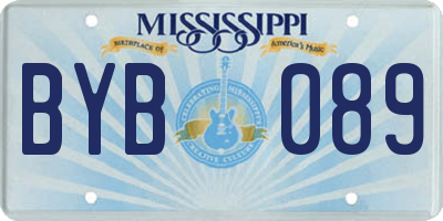 MS license plate BYB089