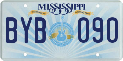 MS license plate BYB090