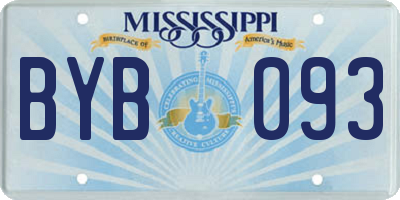 MS license plate BYB093